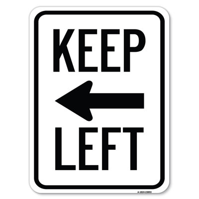 Keep Left Sign Left Arrow23893