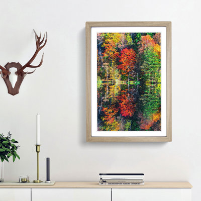 Autumn Forest Reflection in Abstract - Picture Frame Graphic Art Print