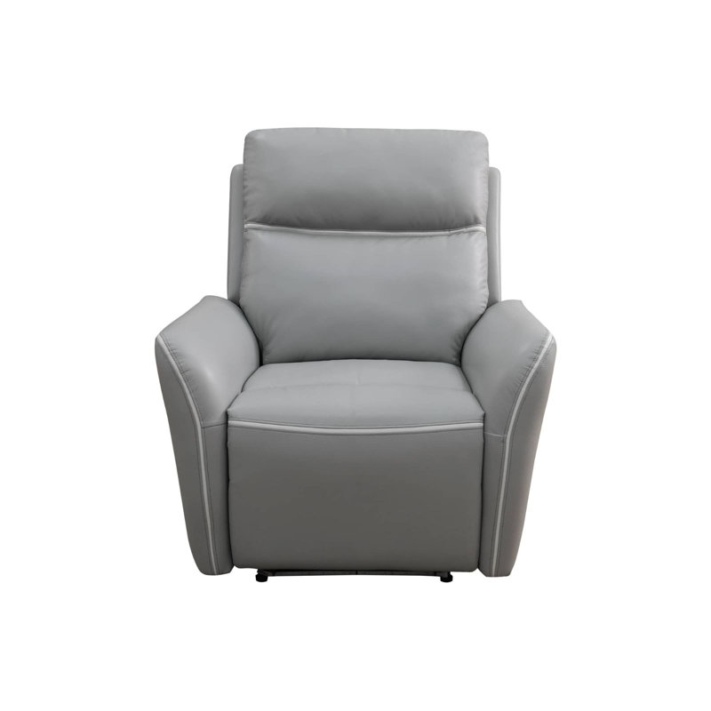 Fauteuil inclinable en cuir respirant gris clair