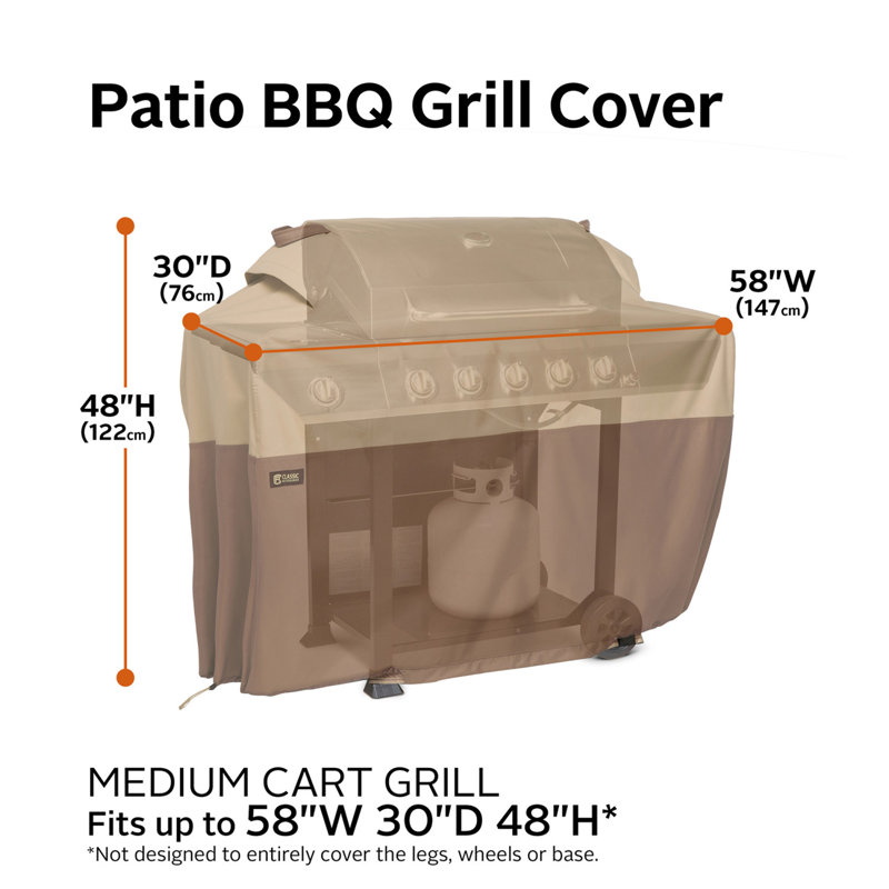 Classic Accessories Veranda Grill Cover, 48" H x 58" W x 30" D