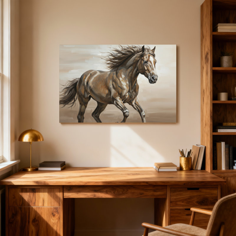 «Animals Courir», reproduction d'art sur toile, H 12 po x l 18 po