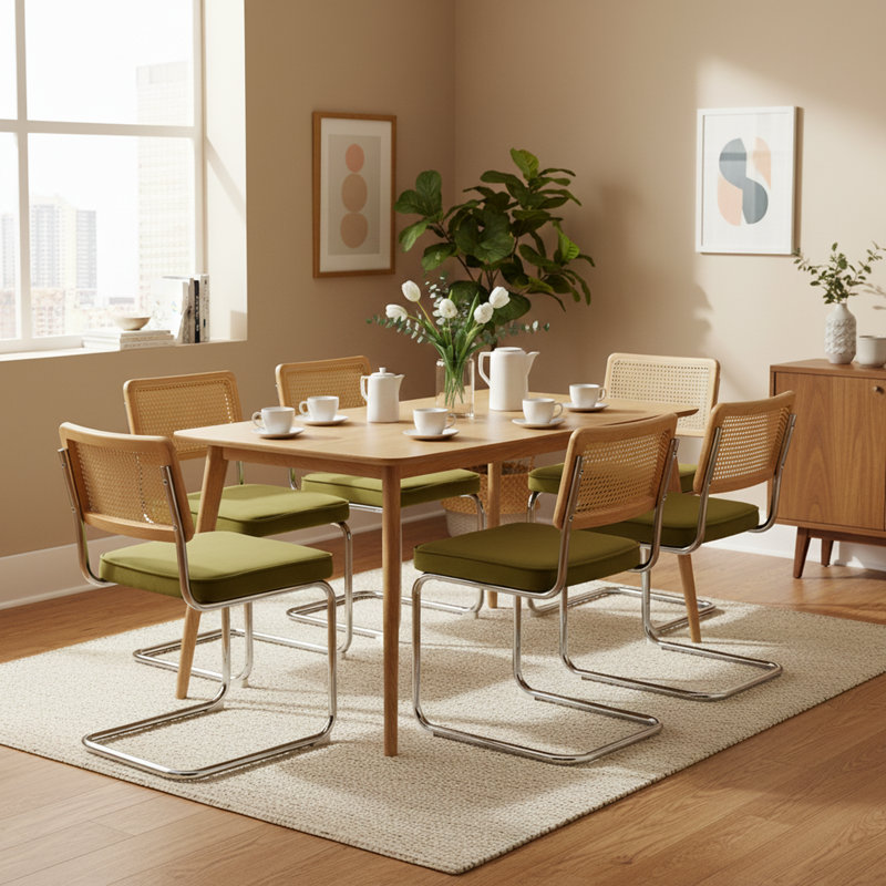 Ensemble de table de salle à manger 7 pièces Mid-Century