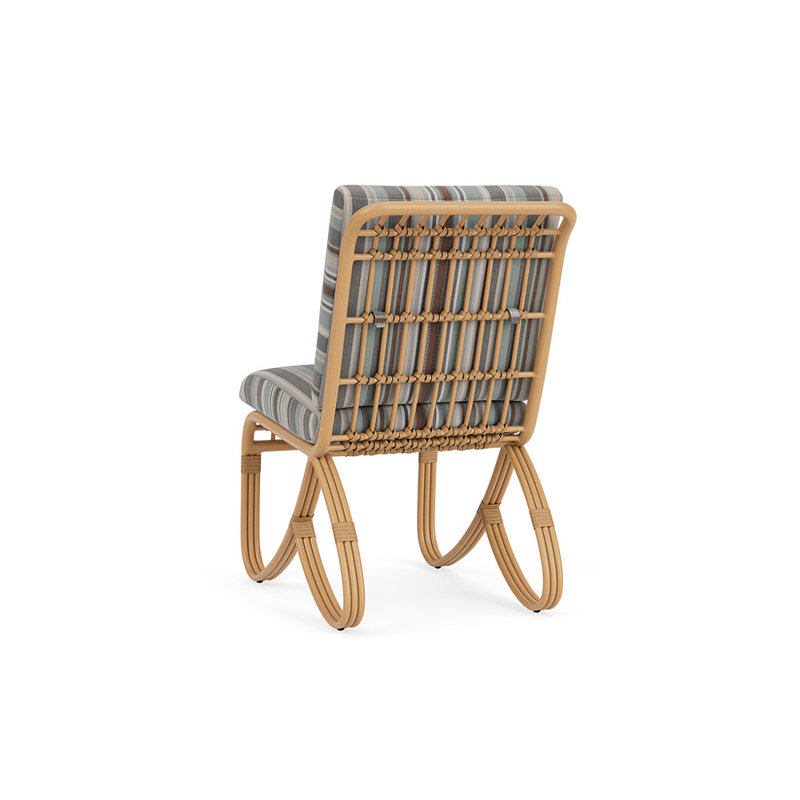 Riviera Outdoor Dining Side Chair, Lima Heron