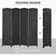 Paravent HOMcom, paravent pliable à 4 panneaux, cloison autoportante de 5,6 pi de hauteur pour bureau à domicile, chambre à coucher, noir-1469116910