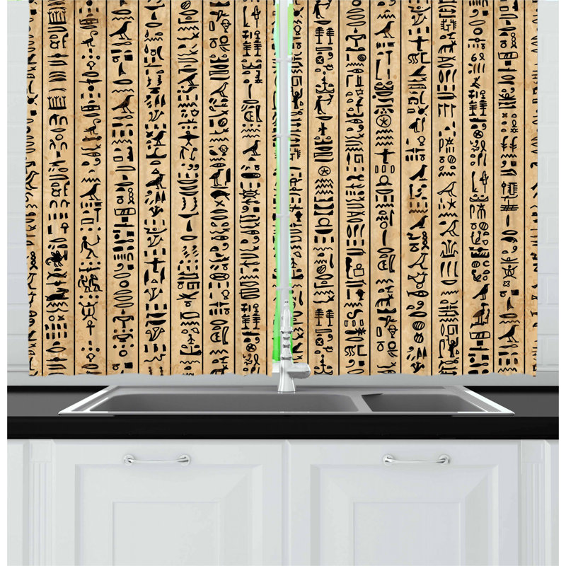 Striped Pointed Kitchen Curtain