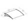 Palram - Canopia Neo 2' 9" D Polycarbonate Mist Stationary Slope Door and Window Awning