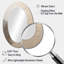 «Graceful Minimalisme» Beige Mute Art - Miroir décoratif ovale abstrait sur métal-330803401