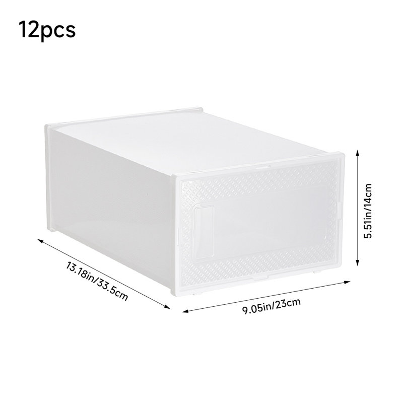 12 Pair Stackable Shoe Storage Box