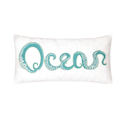 Octi Ocean Beaded Throw Pillow