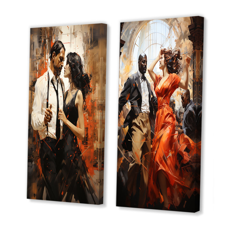 Ensemble de salon Tango Dance Elegance - Dance, H 28 po x l 25 po, Toile tendue