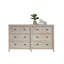 Commode côtière en bois d'ingénierie avec 6 tiroirs spacieux, gris