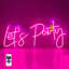 Enseigne néon Let's Party 12 "