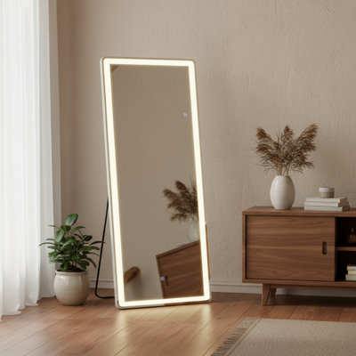 Miroir pleine longueur 71 po clair autoportant et mural sans cadre