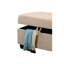 Repose-pieds en velours beige avec rangement