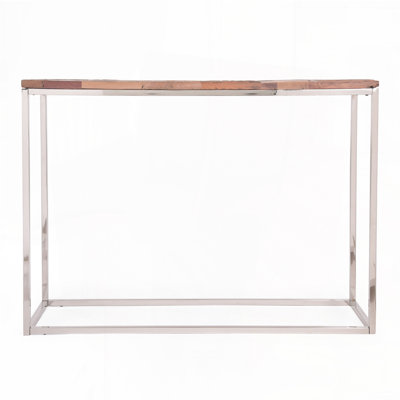 Patio Console Table With RectangularTop and Metal Frame