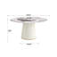 Table de salle à manger 59,05 po Modern White Stone