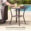 Fauteuil coulissant pivotant en osier avec coussins et table d'appoint Simle-103268838-103268836