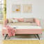 Lit de jour double rembourré avec couchette escamotable et tissu Boucle-1735842745