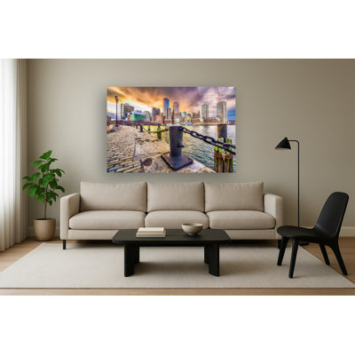 Boston Harbor Frameless Tempered Glass Wall Art - 40" x 60"