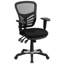 Chaise de bureau ergonomique en filet à dossier moyen avec accoudoirs réglables Siyer-53663816-33351267