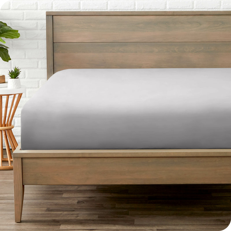 Fitted Bottom Sheet, Light Grey, Double
