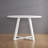 3-Piece Round Dining Set, Trestle Dining Table with 2 Boucle Chairs-1859901558