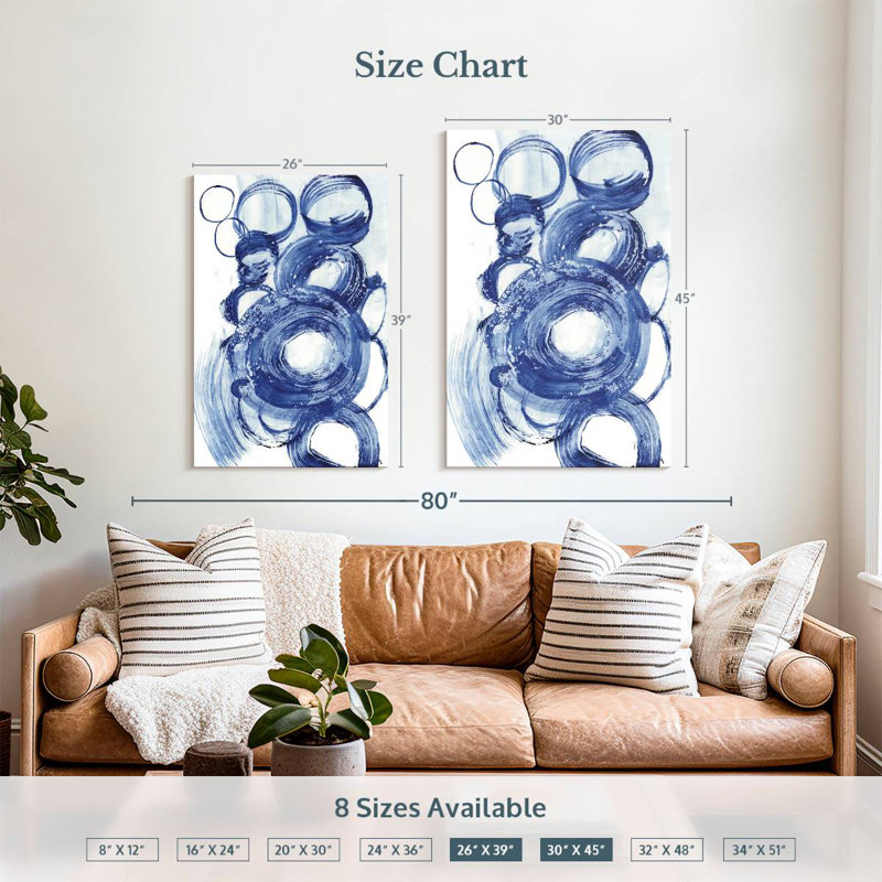 Étude du cercle bleu Avery II, H 39 po x l 26 po