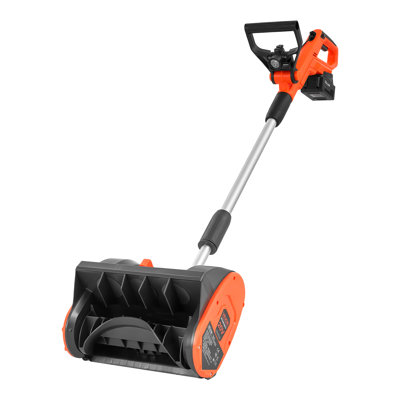 Electric Snow Shovel 20V 12" Battery-Powered Cordless Snow Blower, for Driveway Patio Deck, Includes 4Ah Battery and Charger, 20 ft Throw Distance, 60° Chute, LED Light & Adjustable Handle