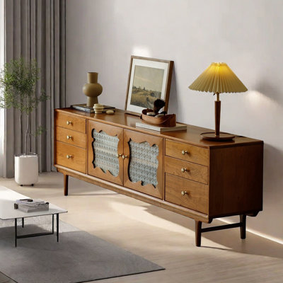 French Style Cherry Wood TV Stand