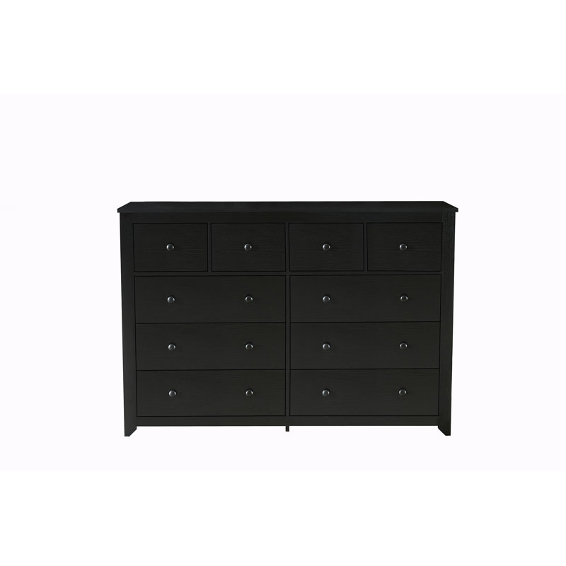 Commode 10 tiroirs pour chambre à coucher, Noir