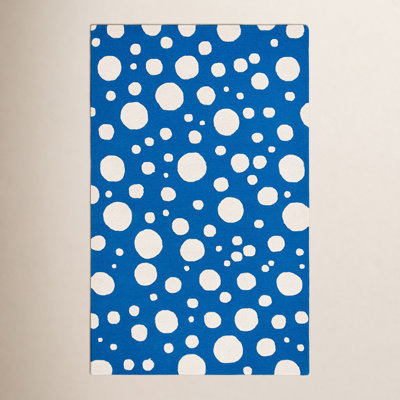 Camey Blue Ivory Hand-Woven Rug