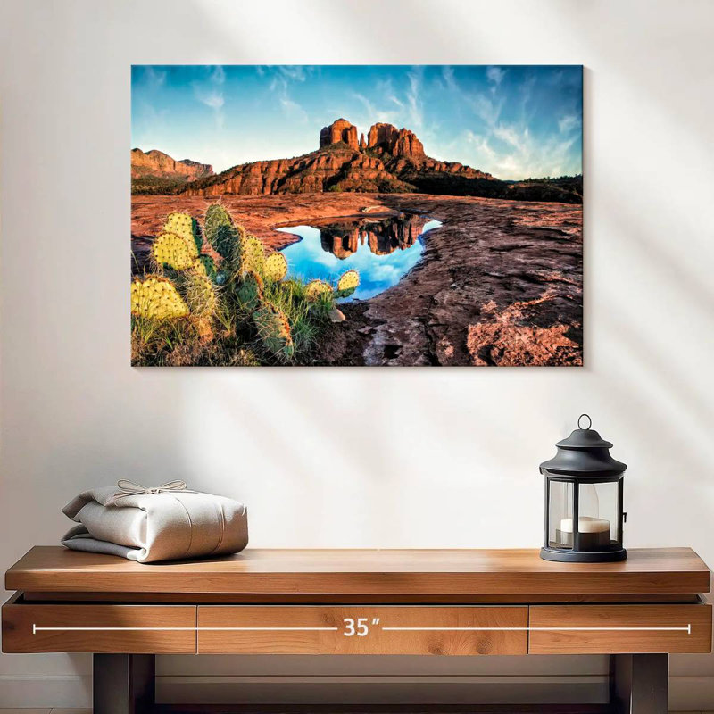 Cathédrale d'Alvord, rocher et réflexion Sedona AZ II, H 16 po x l 24 po