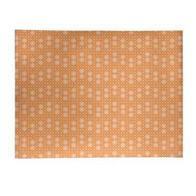Tapis de zone orange classique treillis