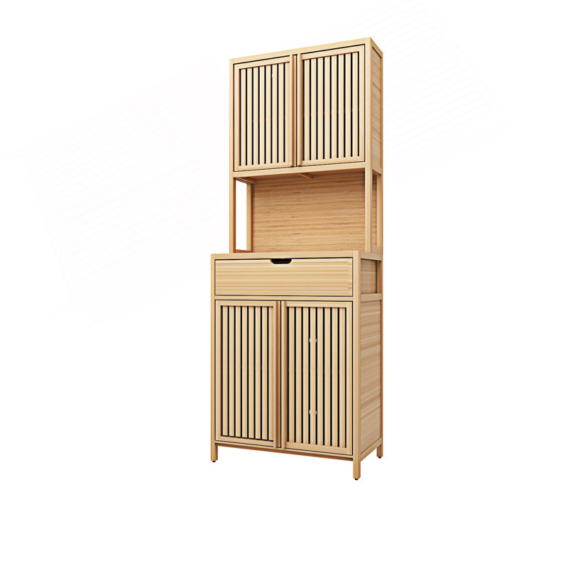 Accent Cabinet, Double-Door Bamboo Storage Cabinet