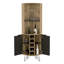 Armoire de bar Audra, six tablettes, quatre tablettes avec porte