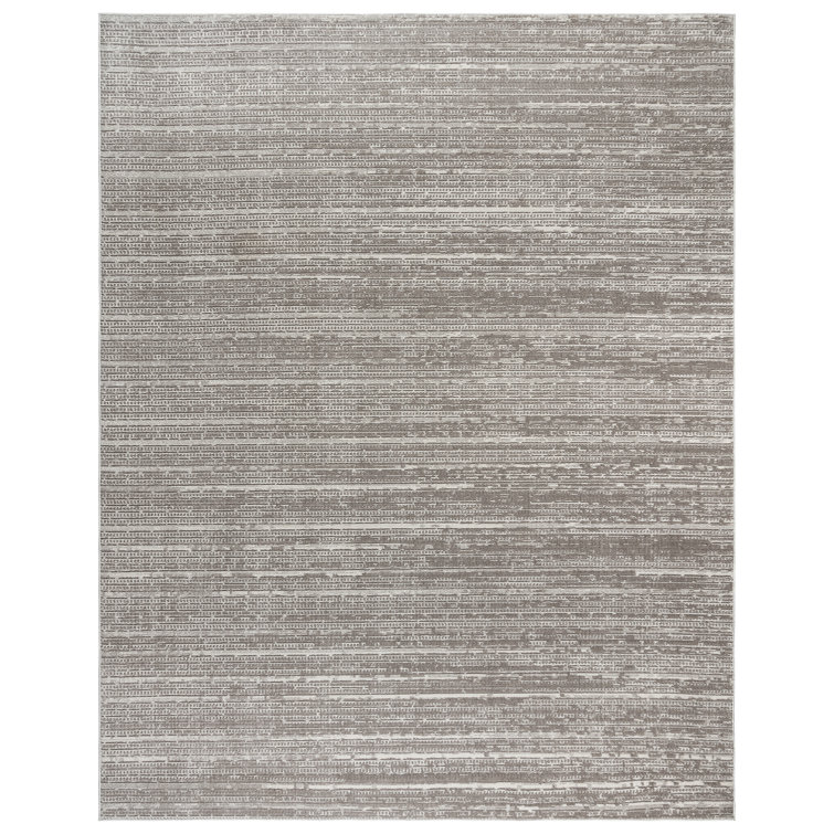 Miesner Dario Modern Striped Polyester High-Low Indoor Area Rug