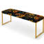 Banc floral rembourré or-135351378