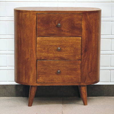 Solid Wood 23.622'' W 3 - Drawer Dresser