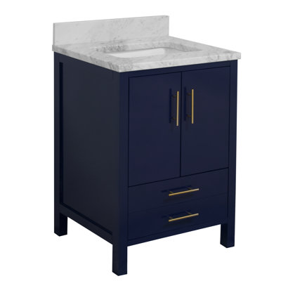 Kiara 24" Carrara Marble Single Bathroom Vanity