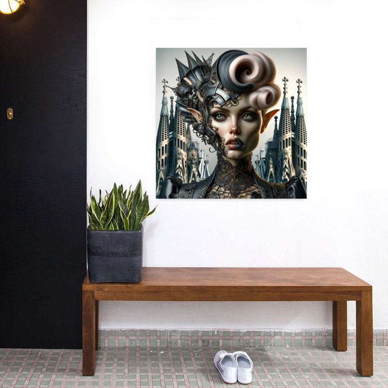 Art contemporain, art contemporain abstrait, H 32 po x l 32 po