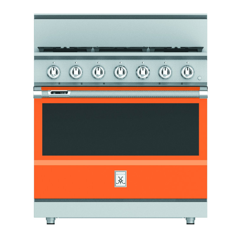 36" 5.8 cu. ft. Freestanding Dual Fuel, Blue, Natural Gas