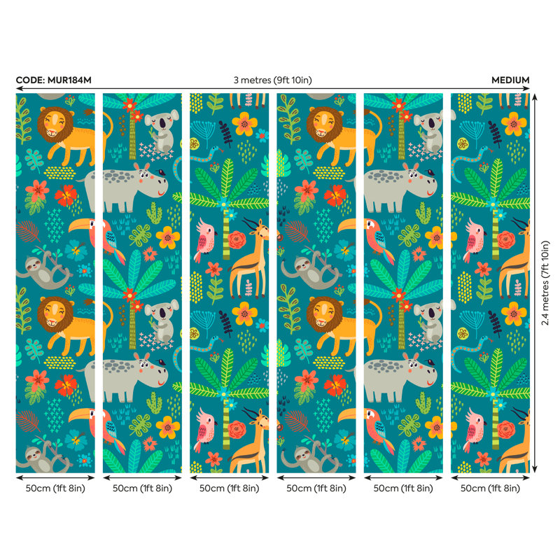 Carden Matte Wall Mural, 240cm L x 300cm W