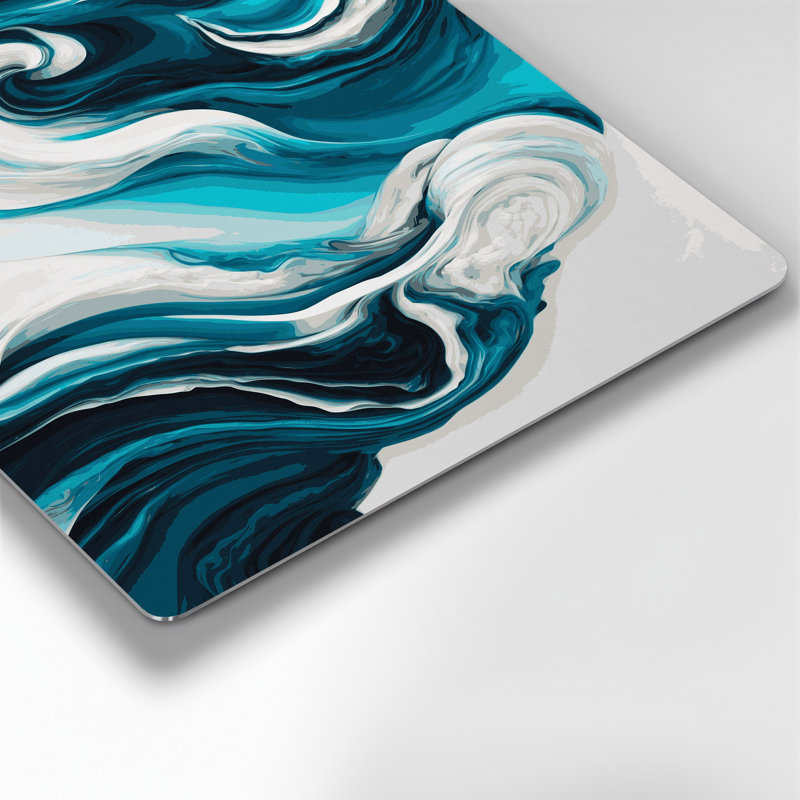 Abstract Landscape 24 Green Metal Wall Art, 16" H x 20" W