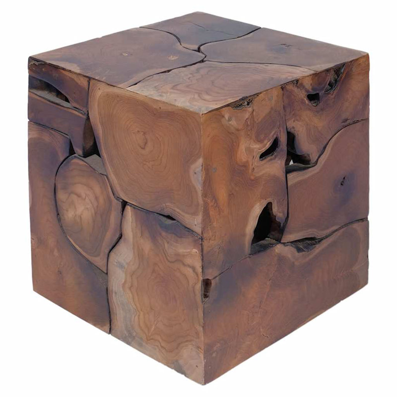 Tabouret vidaXL brun 40 x 40 x 45 cm en bois de teck massif