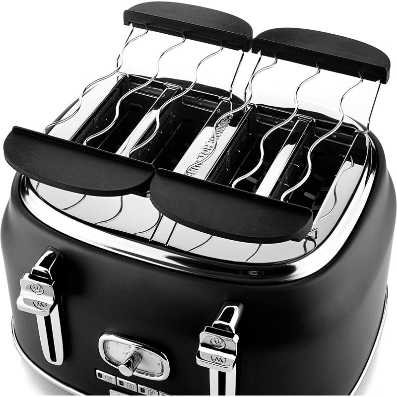 Retro 4 Slice Toaster, Black