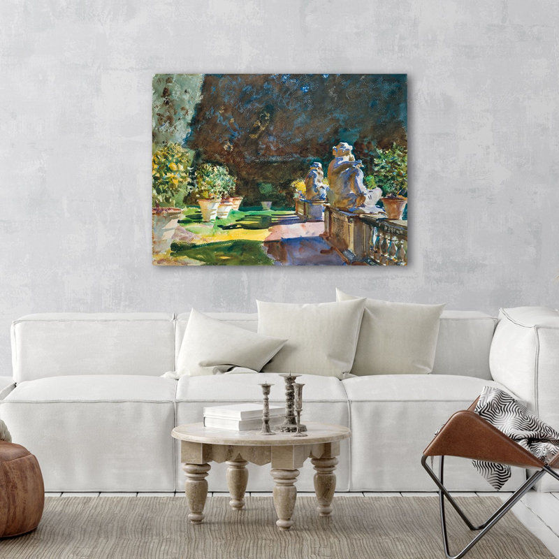 3AA6536 Villa Of Marlia, Lucca by John Singer Sargent - Wrapped Canvas Painting, 50cm H x 70cm W x 4cm D