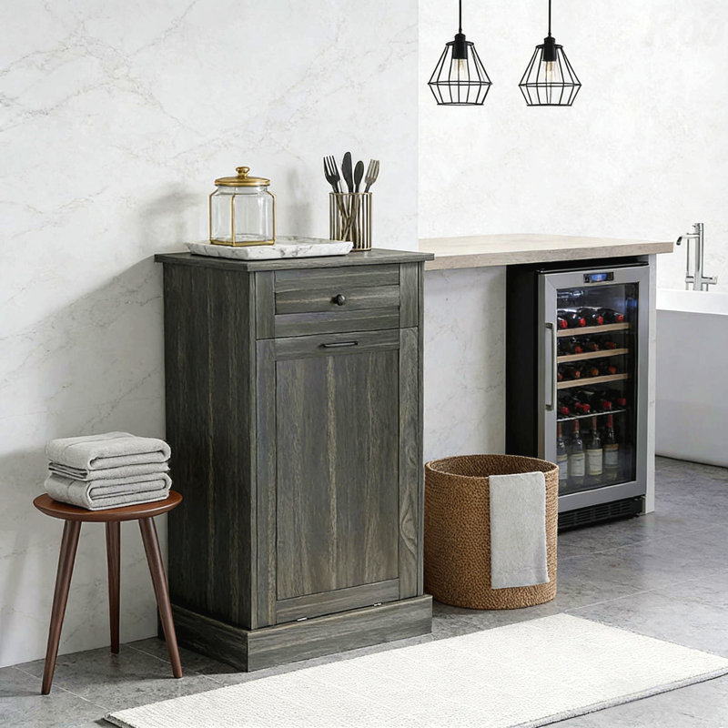 Armoire de rangement Trash, Gris