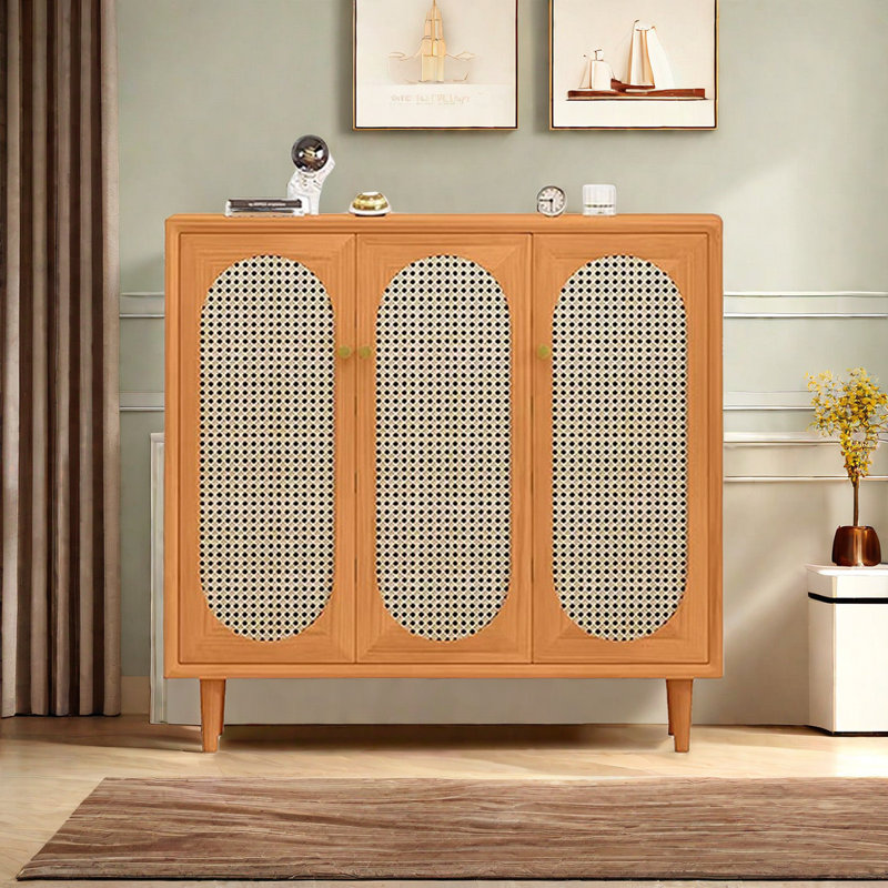 25 Pair Shoe Storage Cabinet, Burlywood