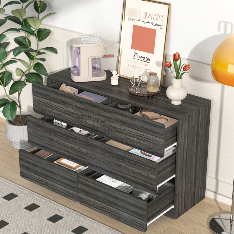 Armoire 6 barres au design pratique gris foncé