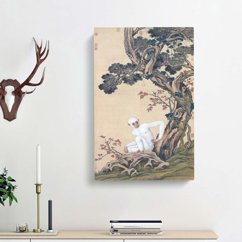 Monkey by Lang Shining - Wrapped Canvas, 50cm H x 35cm W x 3cm D